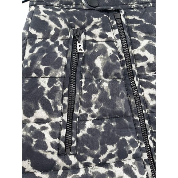 Bogner Fire & Ice Sophy Womens Leopard Print Quilted Puffer Skirt Pockets Down - Picture 3 of 12